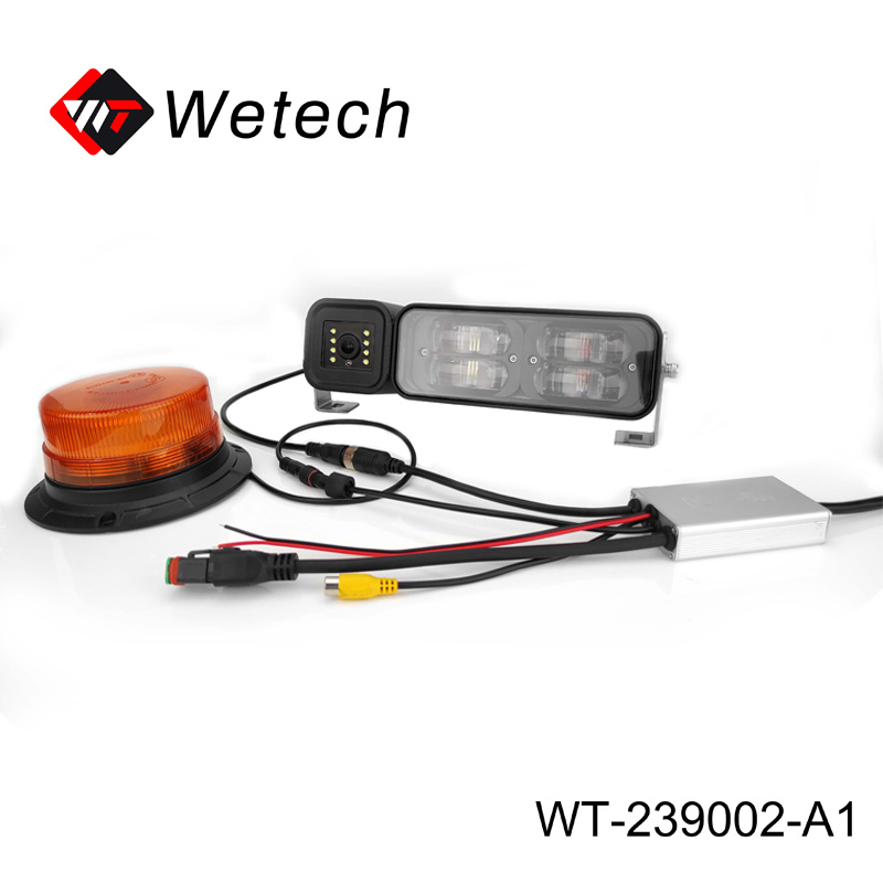 Waterproof IP65 10-60V DC Forklift AI Camera Dangerous Area Red Light System - Wetech