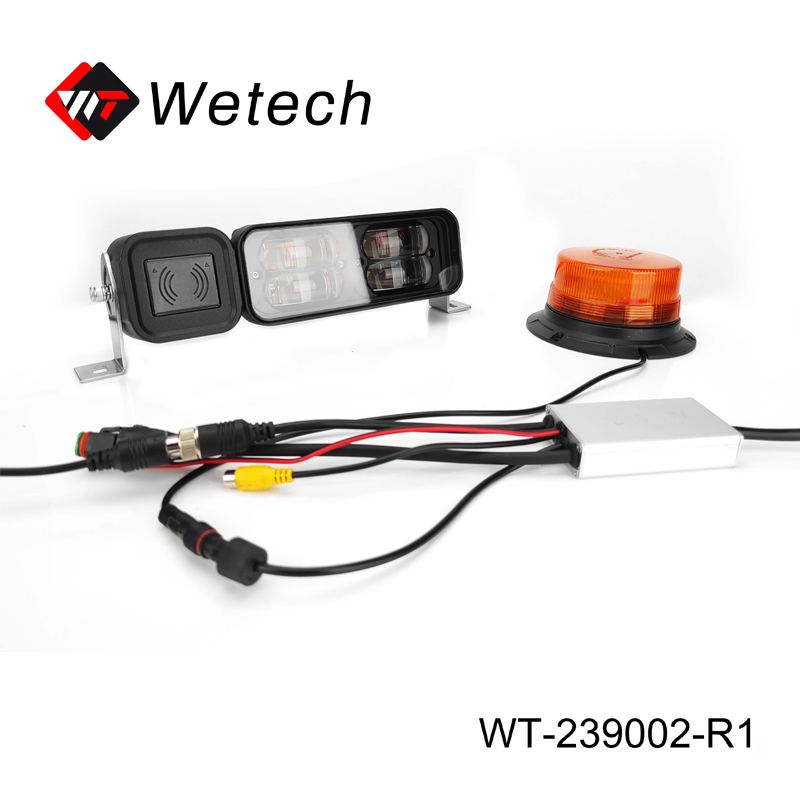 Waterproof IP65 10-60V DC Forklift Radar Camera Dangerous Area Red Light System - Wetech