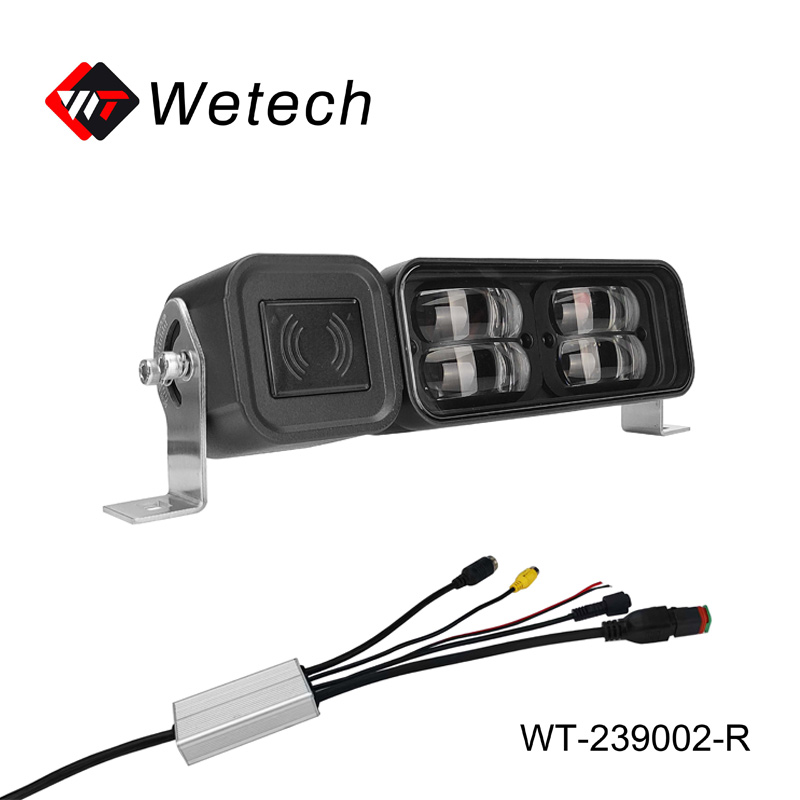 Waterproof IP65 10-60V DC Radar Camera Forklift Warning Red Light Dangerous Area System - Wetech