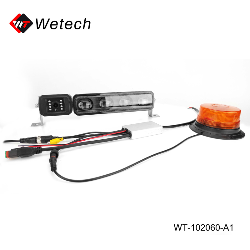 Forklift AI Dangerous Area Red Blue Green Color Light Blind Spot Proximity Detection Collision System - Wetech