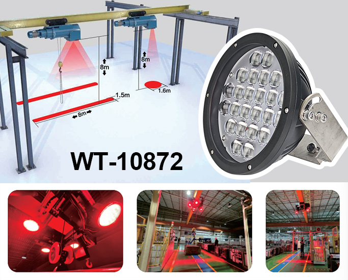 9" Inch 120W LED Safety Warning Lights Overhead Crane Lights