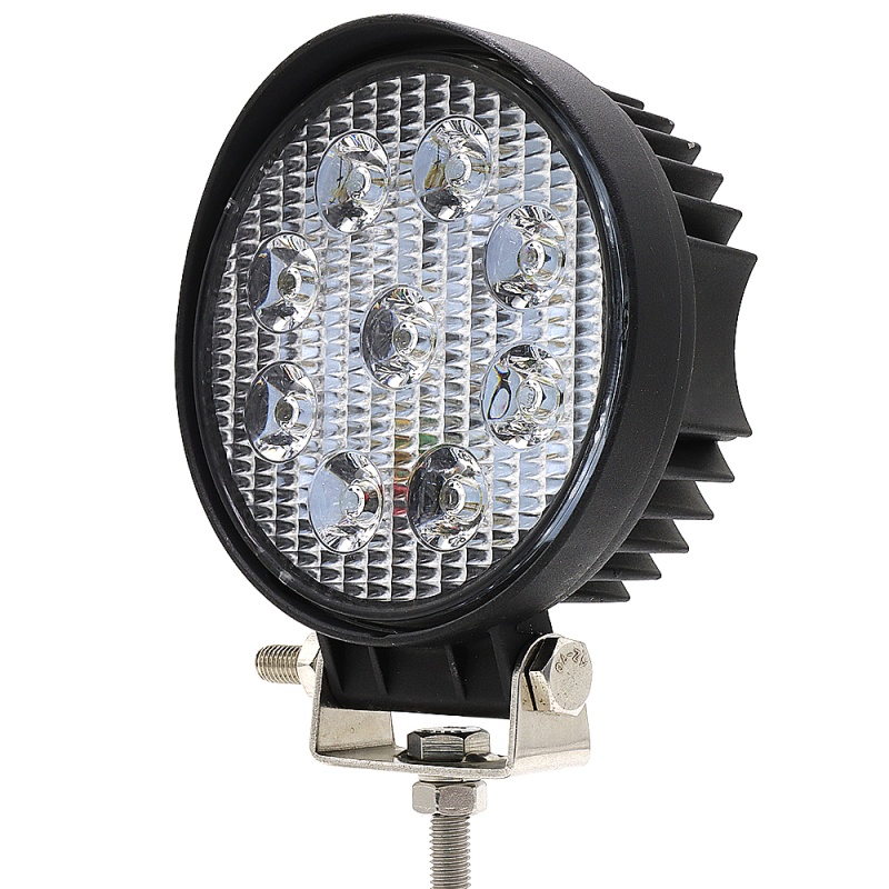 High Power Round 27W 4x4 Car Truck Trailer Tractor Forklift Boat LED Work Light - Wetech