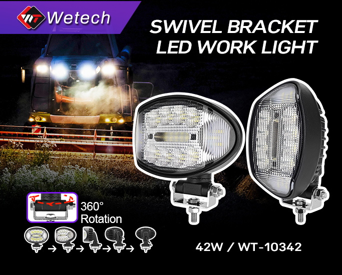 42W Swivel Bracket LED Work Light (WT-10342): The Ultimate Lighting Solution for Heavy-Duty Work