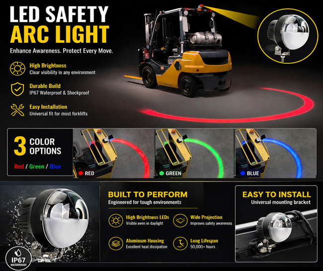 Forklift LED Safety Arc Light: Your Ultimate Warehouse Safety Solution