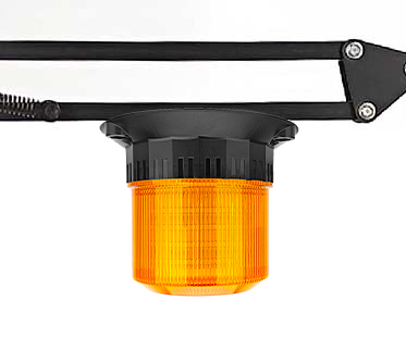 10-80V DC screw mount amber LED beacon light