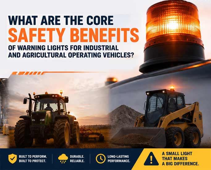 Farm machinery flashing lights