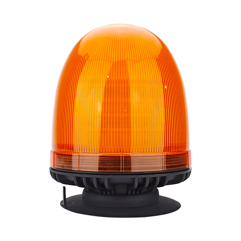 12V LED Beacon Warning Light with Magnetic & Suction Cup Base for Vehicles, Tow Trucks, Construction, Forklift - Wetech