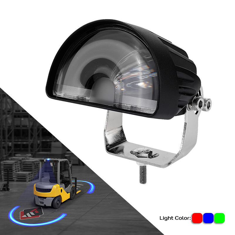 Multi-color selectable semi-circular safety light