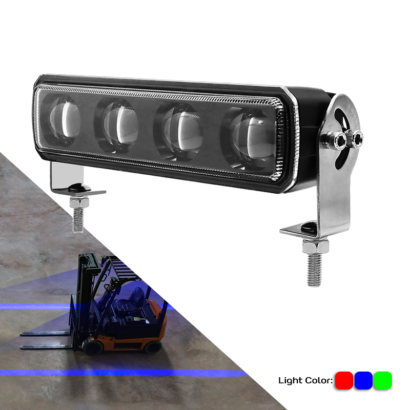 Multi-color selectable straight forklift safety lights