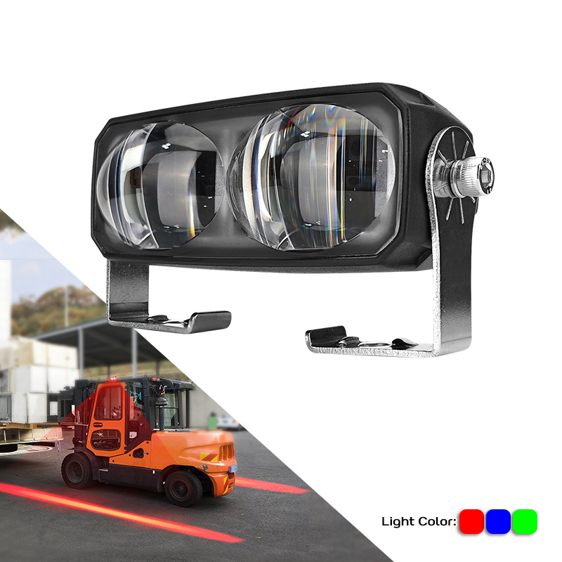 Specification drawing of forklift safety warning light