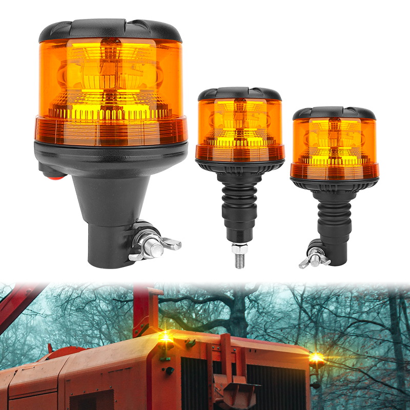LED Signal Beacon Lamp with Din Pole Mount for Temporary Warning