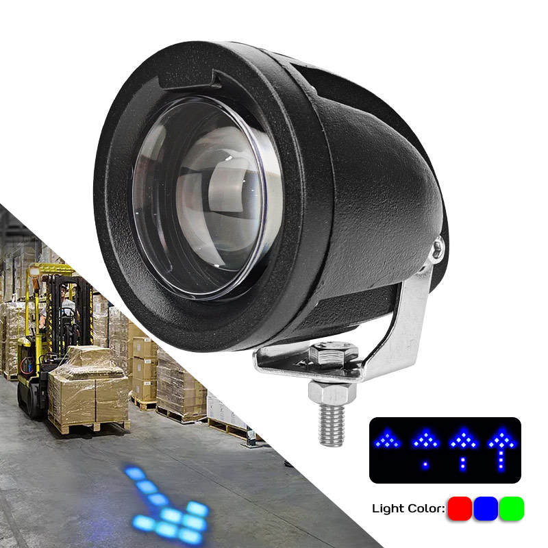 Blue arrow hazard projection light 18W IP67 forklift accessory
