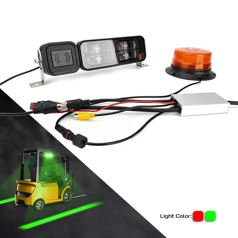 Forklift dangerous area red light system IP65 radar camera