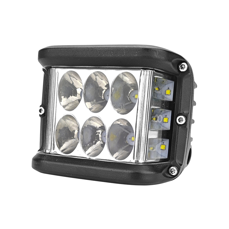 36W IP67 LED Work Light With Amber Flashing Warning, 10‑36V DC Cree LED for Off‑Road & Construction Vehicles - Wetech