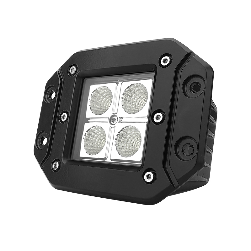 12W Flush Mount LED Work Light | Off‑Road LED Pod Light for Truck SUV Jeep - Wetech