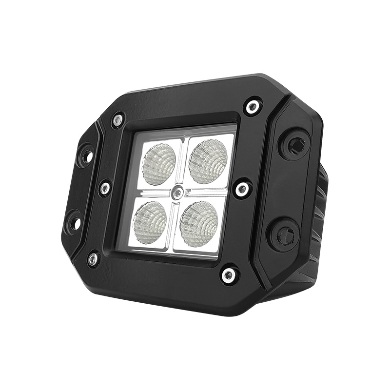 WETECH 12W 4" LED Auxiliary Spot Light Flush Mount Off-road Reverse Lights